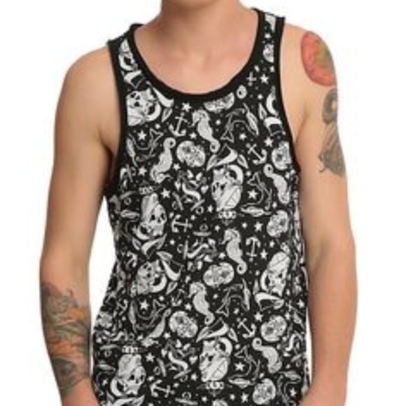 Hot Topic Other - Men's Iron Fist Black & White Dark Seas Tank Top